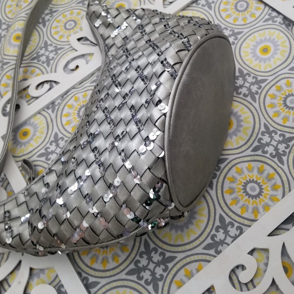 Relic by fossil Hobo sequined silver leather bag - Picture 4 of 7
